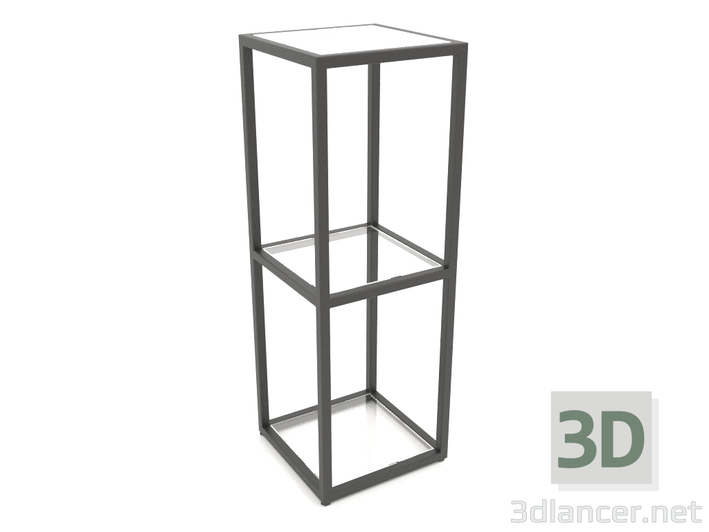 Modelo 3d Rack de console quadrado (VIDRO, 30x30x86, 3 prateleiras) - preview