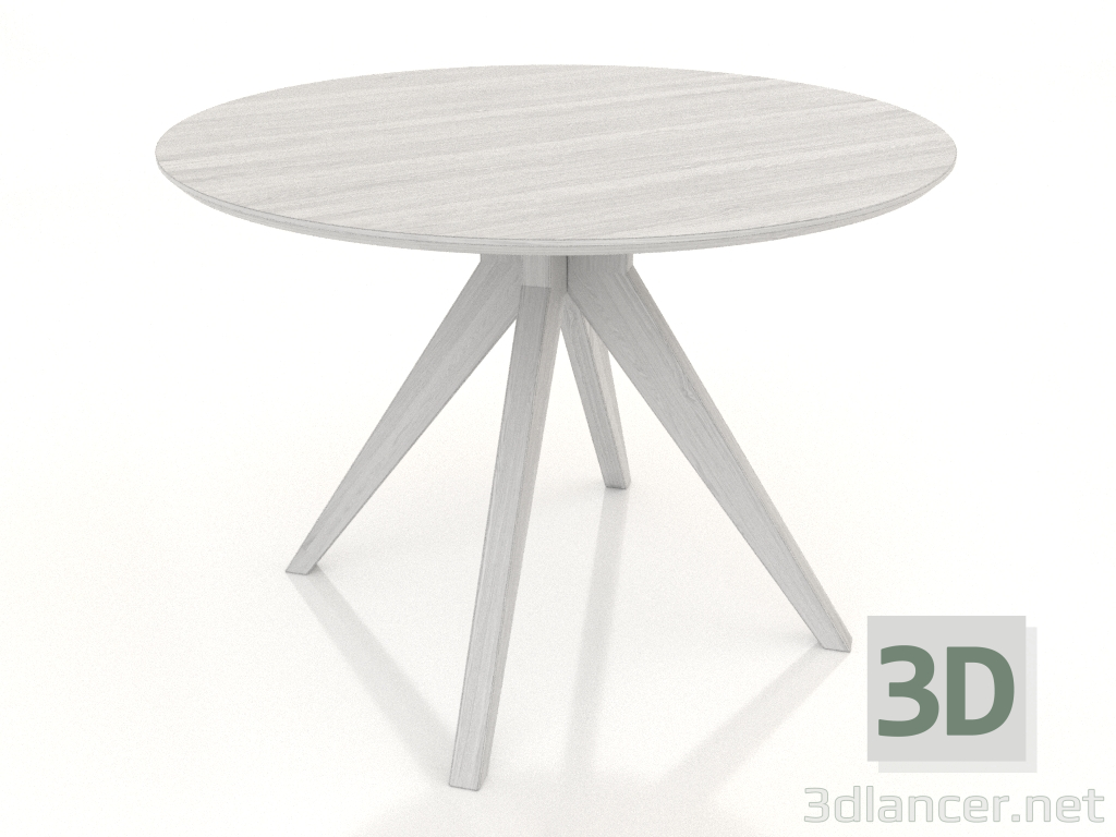 3d model Mesa de comedor Ø 1000 mm (blanco RAL 9010) - vista previa