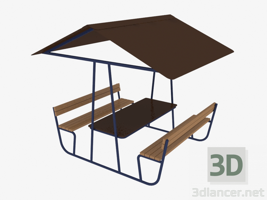 Modelo 3d Mesa de centro (com cobertura) (5403) - preview