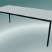 3d model Mesa rectangular Base 190x80 cm (Blanco, Negro) - vista previa