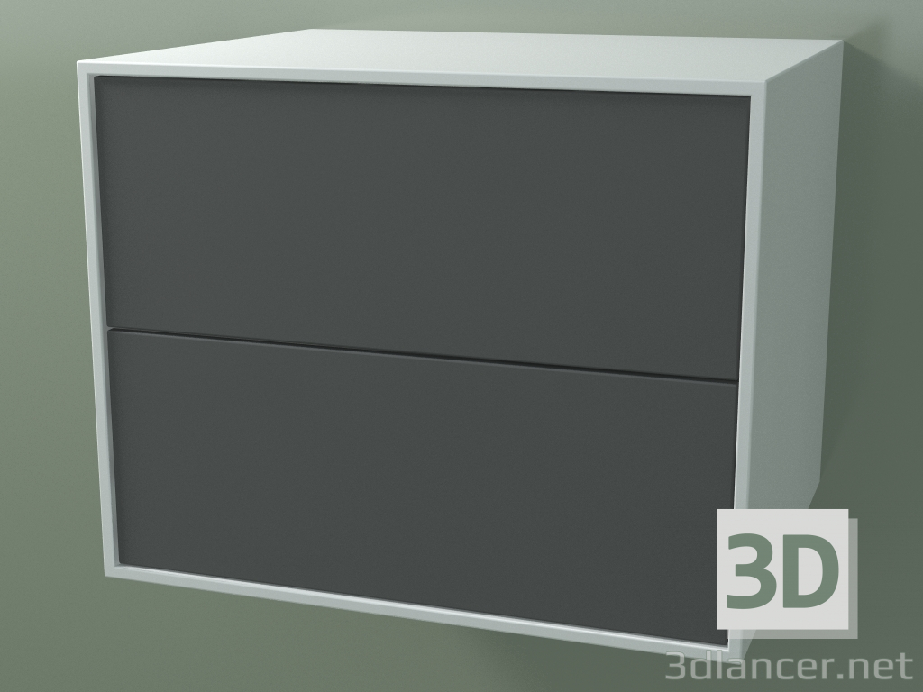 3D Modell Doppelbox (8AUBCB01, Gletscherweiß C01, HPL P05, L 60, P 50, H 48 cm) - Vorschau