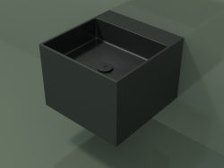 Lavabo sospeso (02UN22302, Deep Nocturne C38, L 48, P 50, H 36 cm)