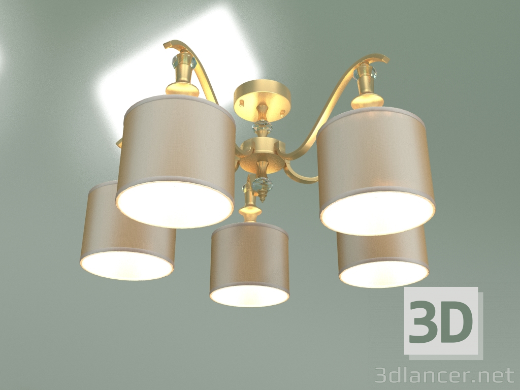 3d model Araña de techo 60070-5 (oro perla) - vista previa