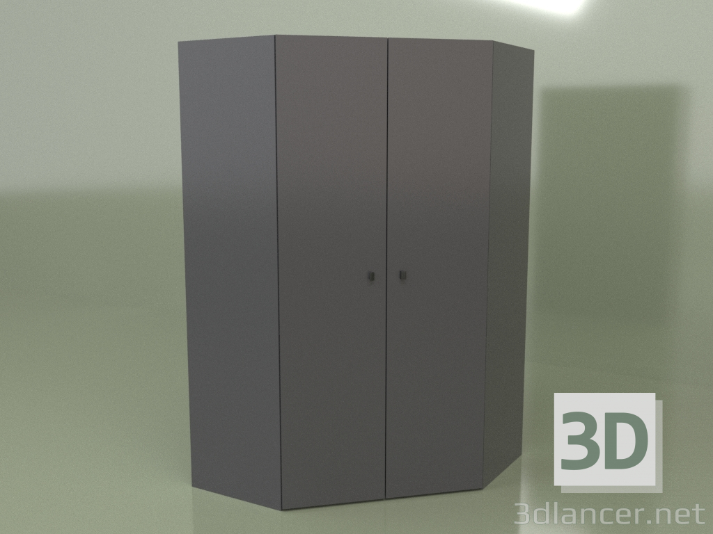 3D Modell Eckkleiderschrank GL 124-1 (Anthrazit) - Vorschau