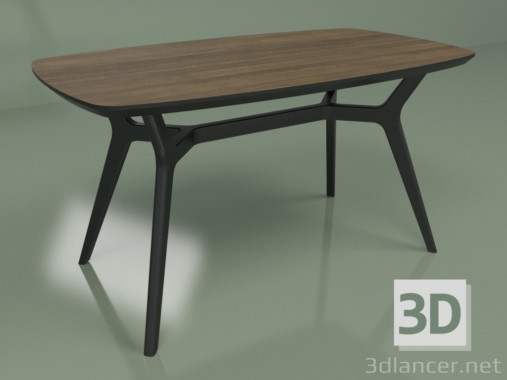 3d model Mesa de comedor Johann Nogal (1400x800) - vista previa