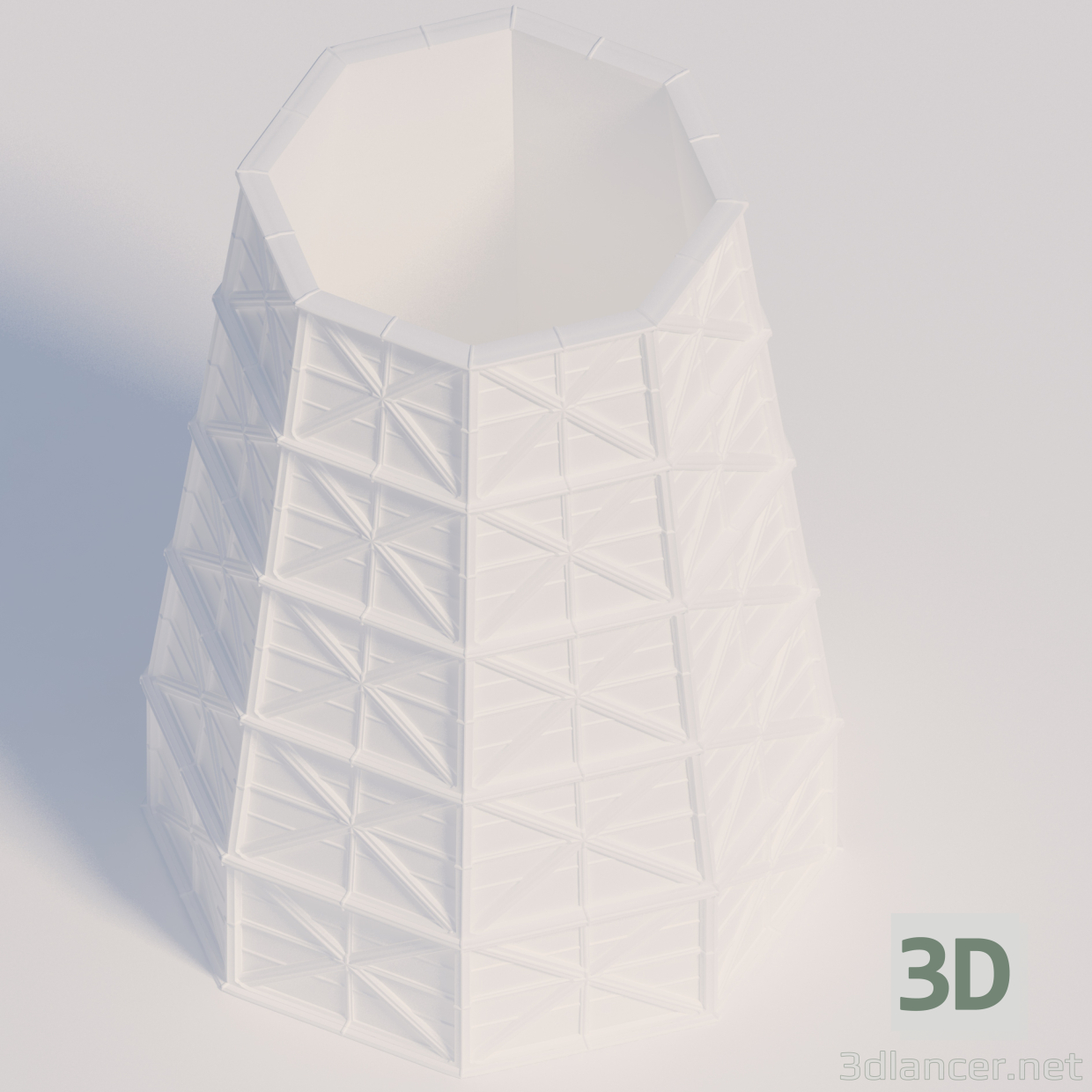 modello 3D Torre di raffreddamento - anteprima