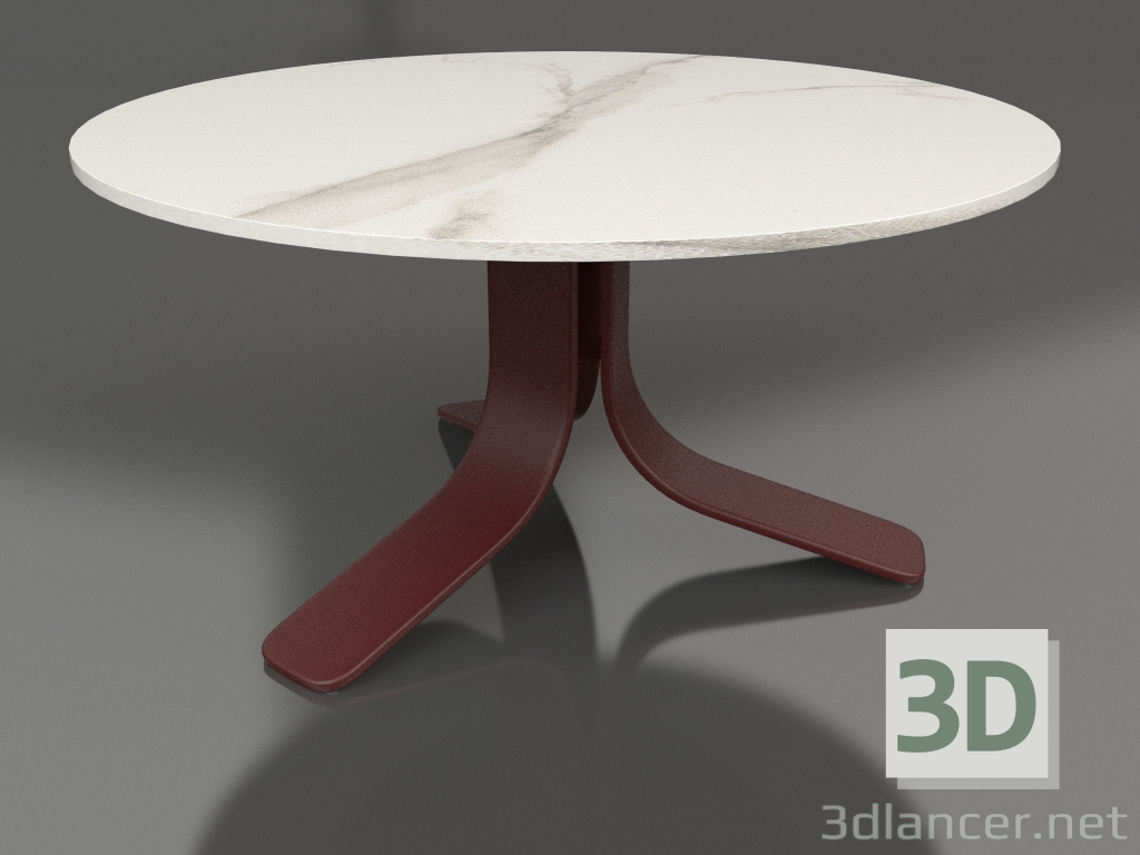 Modelo 3d Mesa de centro Ø80 (vinho tinto, DEKTON Aura) - preview