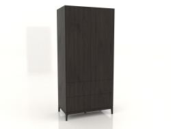 Armario FARGO 1050x600x2200 mm (roble wengué, 2 puertas, 4 cajones)