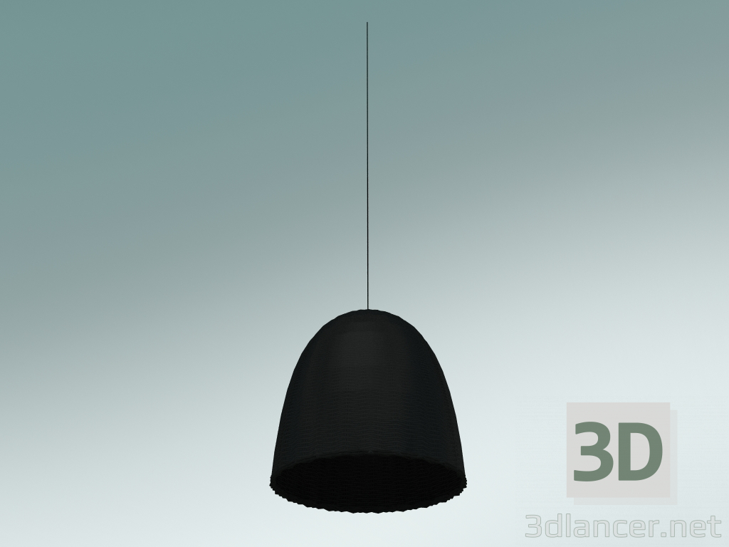 3d model Lámpara colgante (Bell 95, negro brillante) - vista previa