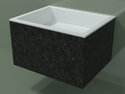 Lavabo de pared (02R132301, Nero Assoluto M03, L 60, P 48, H 36 cm)