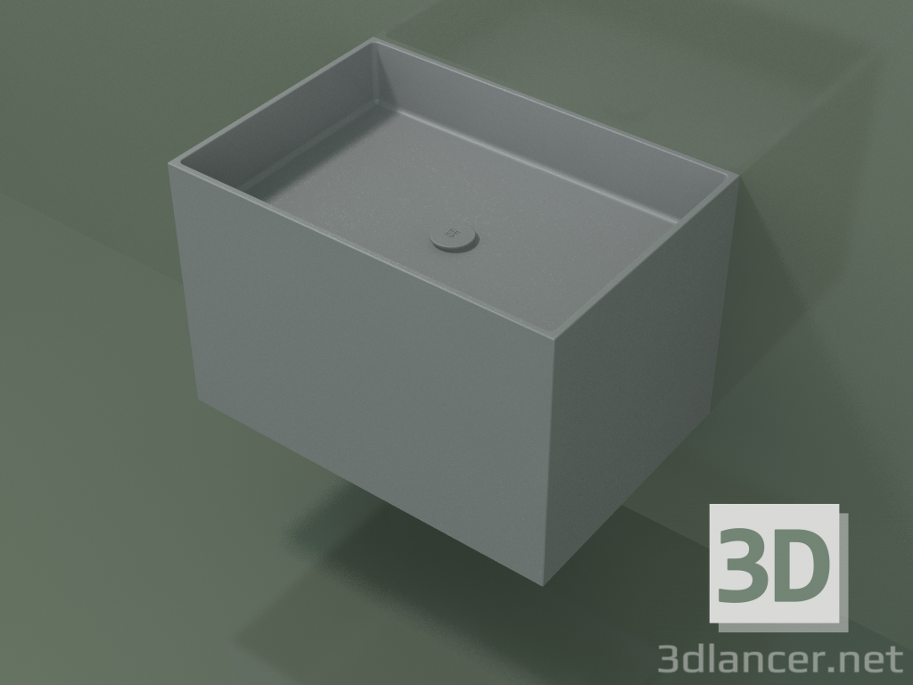 modello 3D Lavabo sospeso (02UN43301, Silver Grey C35, L 72, P 50, H 48 cm) - anteprima