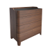 3d Junius chest of drawers in solid walnut, LA REDOUTE INTERIEURS model buy - render