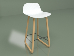 Bar stool Catina wooden (white)