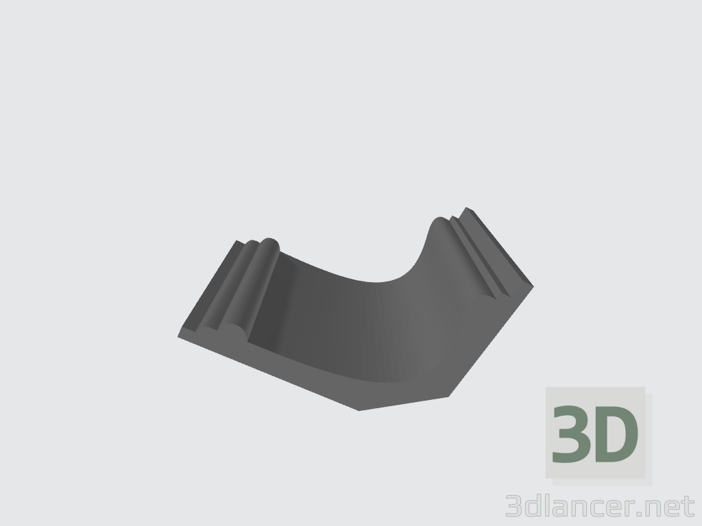 3d model KT-101 — Eaves with a smooth profile - preview