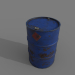 3d Barrel 200 liters Blue rust model buy - render