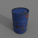 3d Barrel 200 liters Blue rust model buy - render