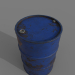 3d Barrel 200 liters Blue rust model buy - render