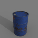 3d Barrel 200 liters Blue rust model buy - render