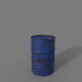 3d Barrel 200 liters Blue rust model buy - render