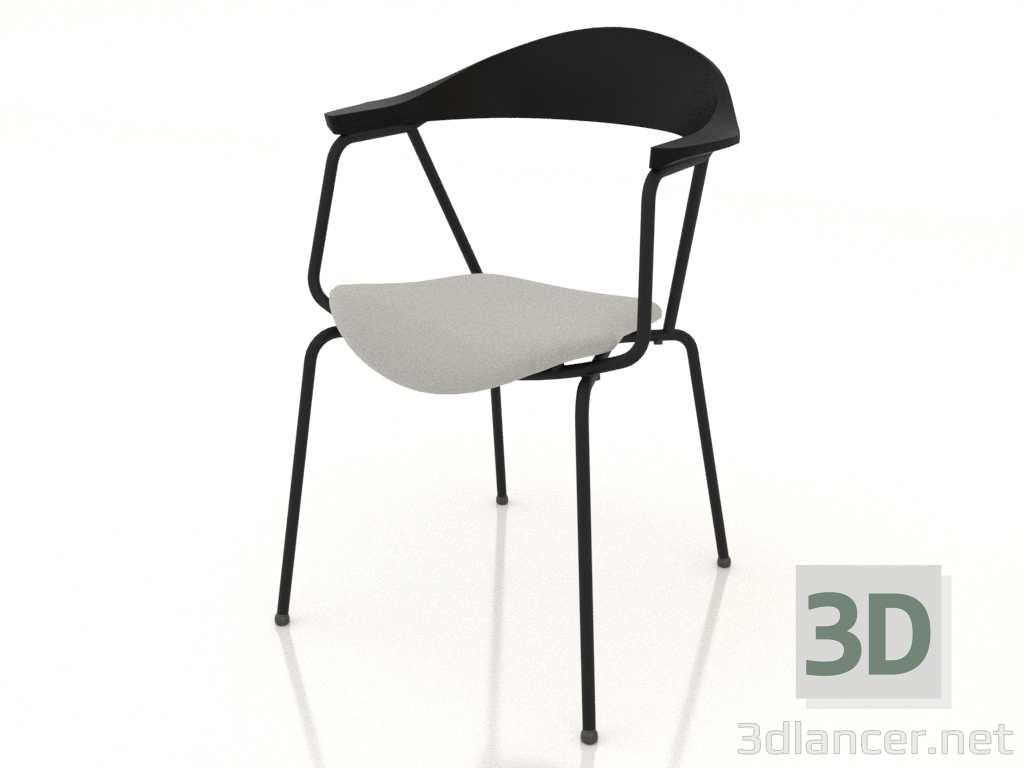 3d model Silla tapizada - vista previa