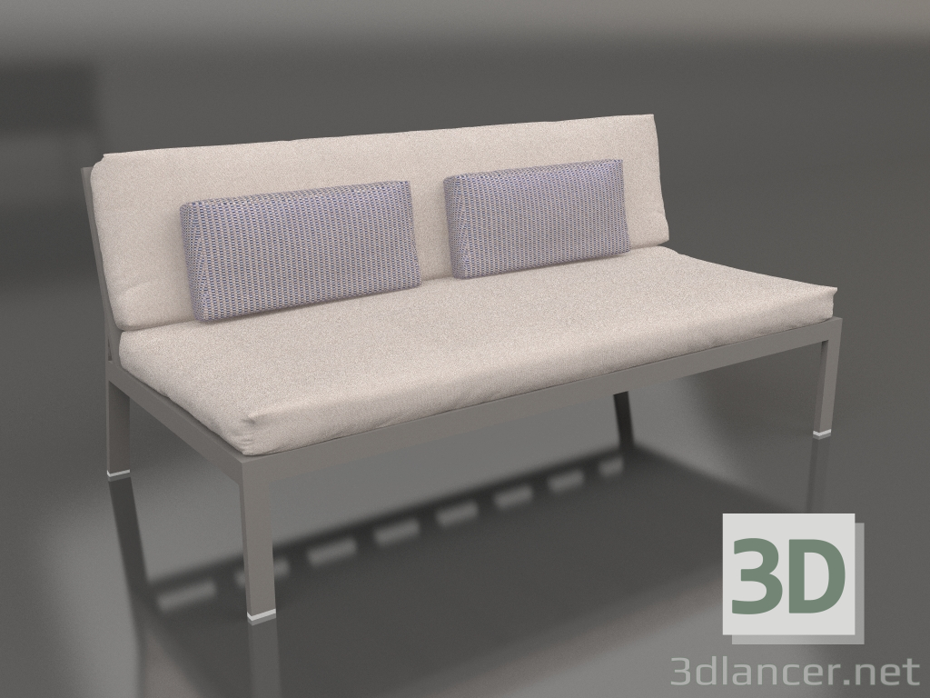 modello 3D Modulo divano, sezione 4 (Grigio quarzo) - anteprima