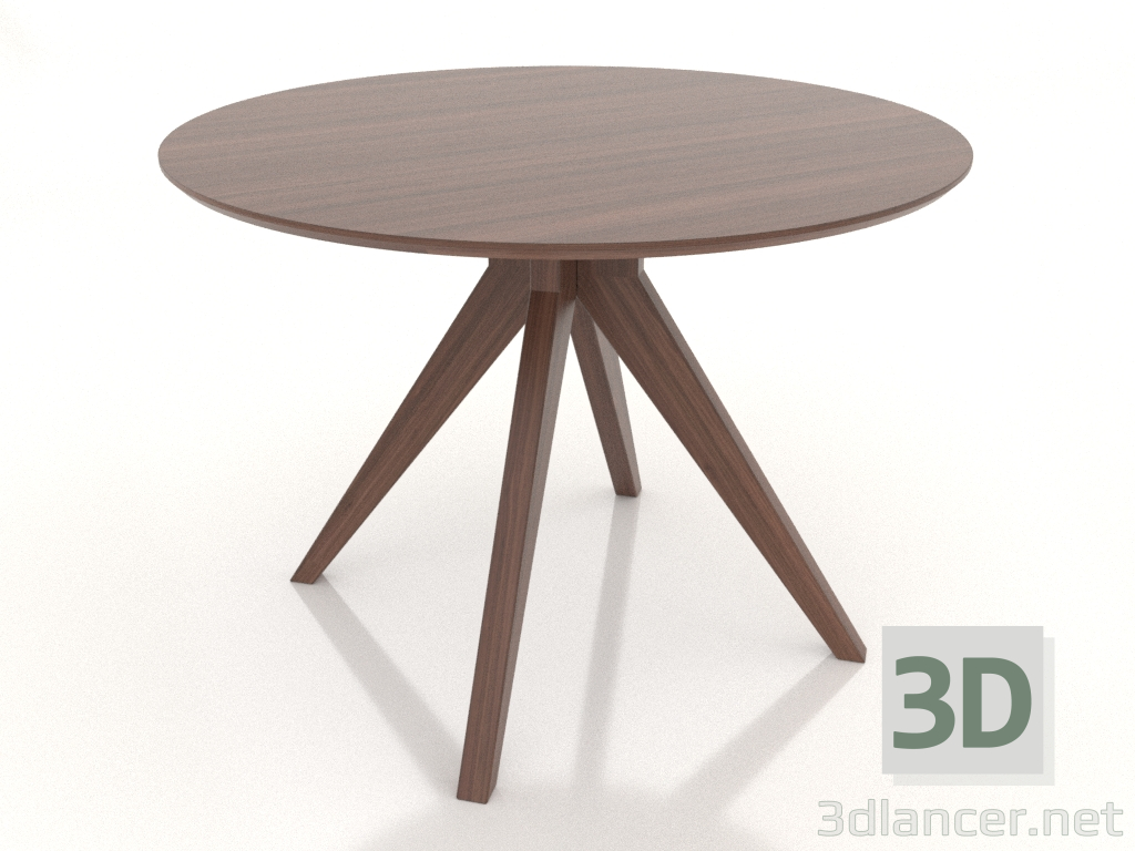 modèle 3D Table à manger Ø 1000 mm (frêne noyer) - preview