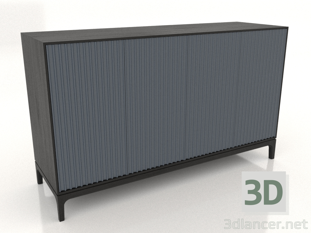 modello 3D Mobile TV FARGO con frontali fresati 1600x500x950 mm (ardesia, rovere nero, opzione 2) - anteprima