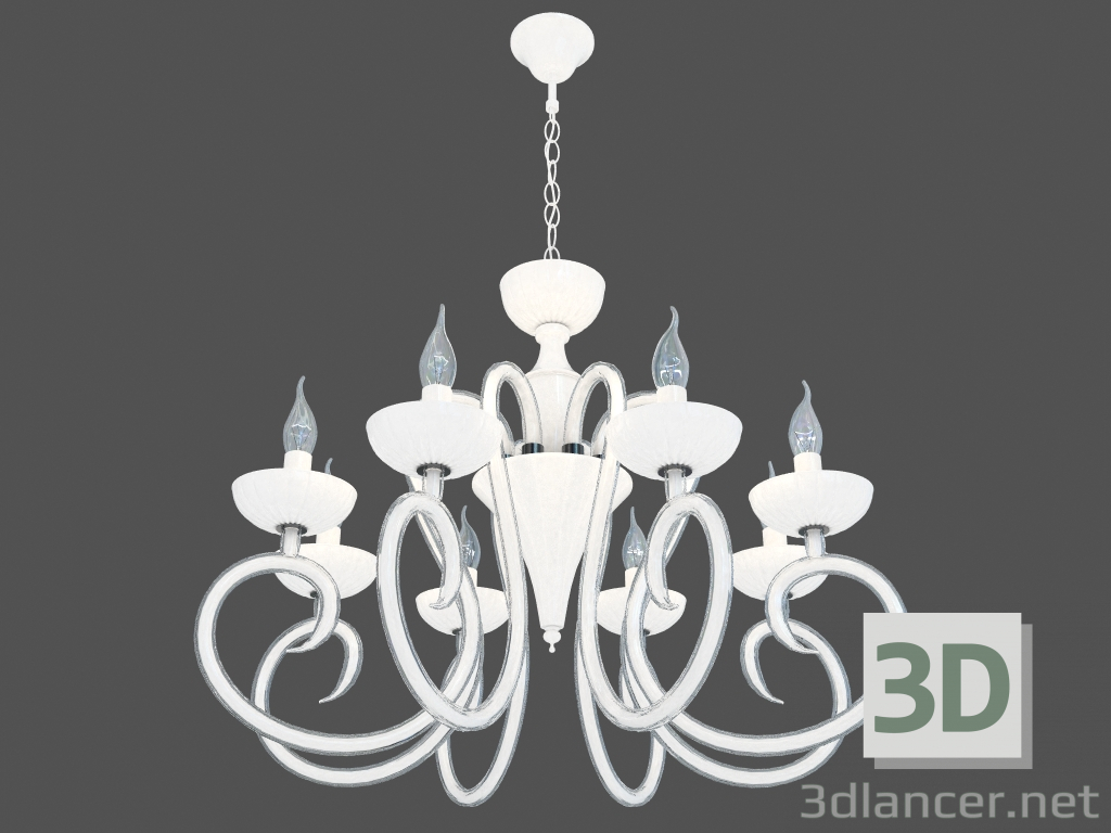 modello 3D Apparecchio di illuminazione (Lampadario) Zefiro (3932 8) - anteprima