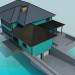 3d model Cottage with pool - preview