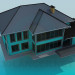 3d model Cottage with pool - preview