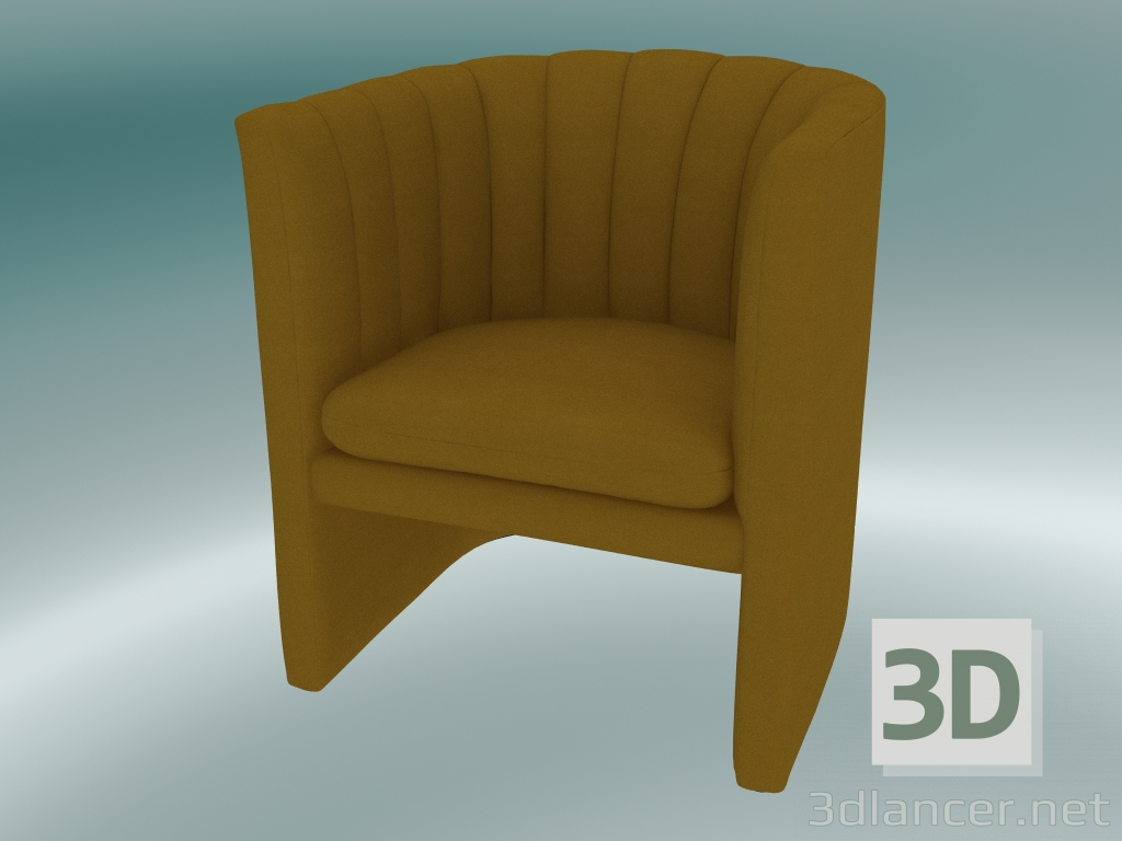 3d model Armchair Loafer (SC23, H 75cm, 65x70cm, Velvet 5 Amber) - preview