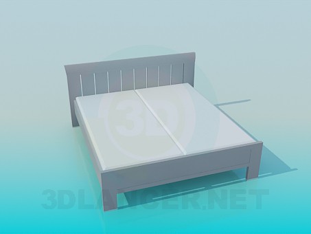 3D Modell Doppelbett - Vorschau