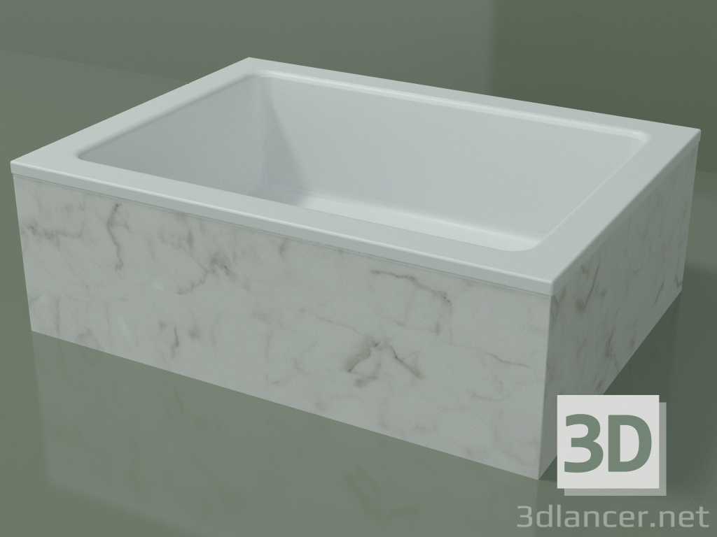 3d model Lavabo sobre encimera (01R121101, Carrara M01, L 48, P 36, H 16 cm) - vista previa