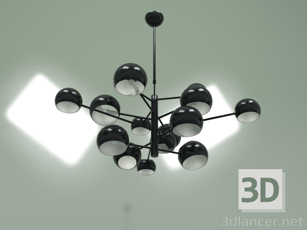 3d model Ceiling lamp Satellite (black) - preview