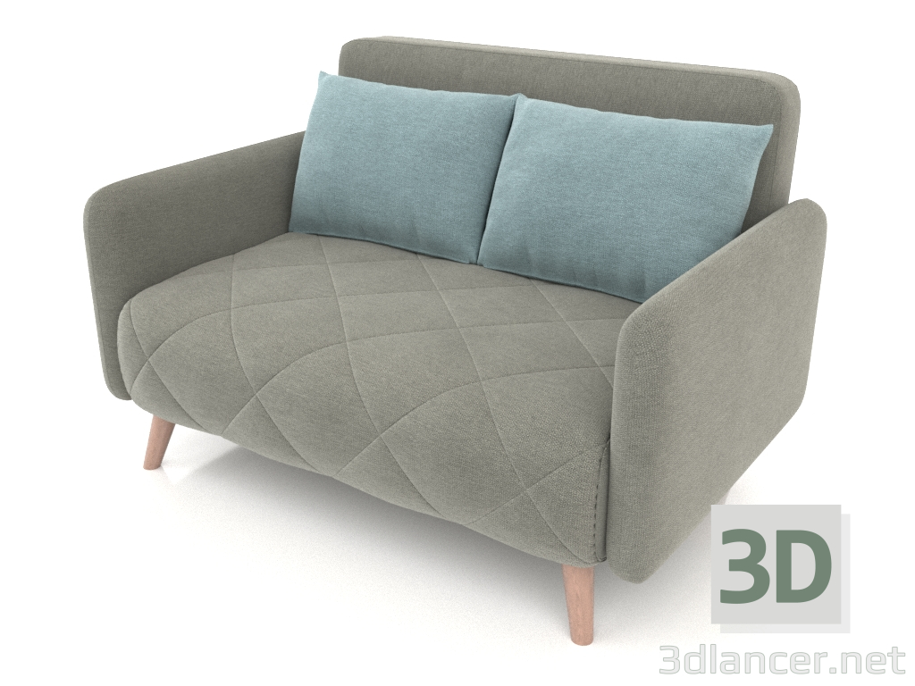 3D Modell Schlafsofa Cardiff (grau-türkis meliert) - Vorschau