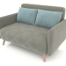 3D Modell Schlafsofa Cardiff (grau-türkis meliert) - Vorschau