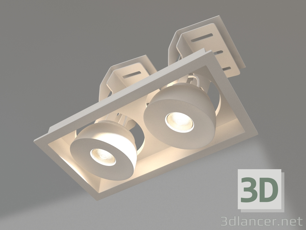 3d model Lamp CL-SIMPLE-S148x80-2x9W Warm3000 (WH, 45 deg) - preview