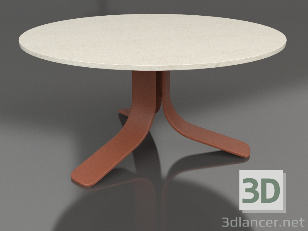 3d модель Стол кофейный Ø80 (Terracotta, DEKTON Danae) – превью