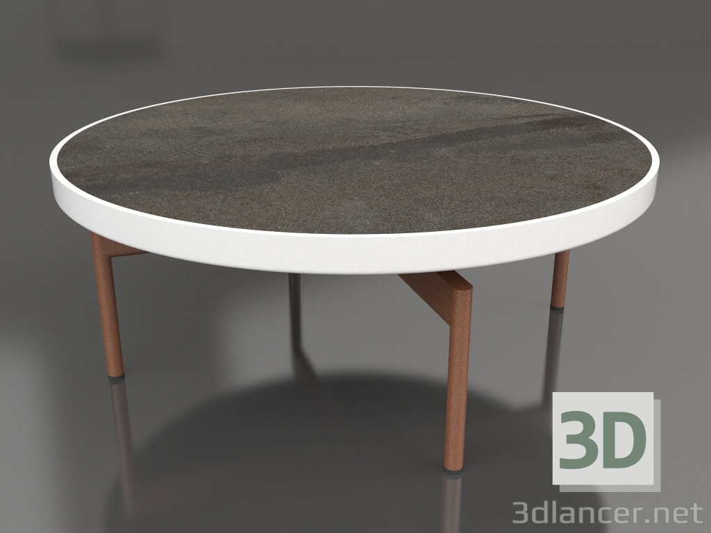 3D Modell Runder Couchtisch Ø90x36 (Weiß, DEKTON Radium) - Vorschau