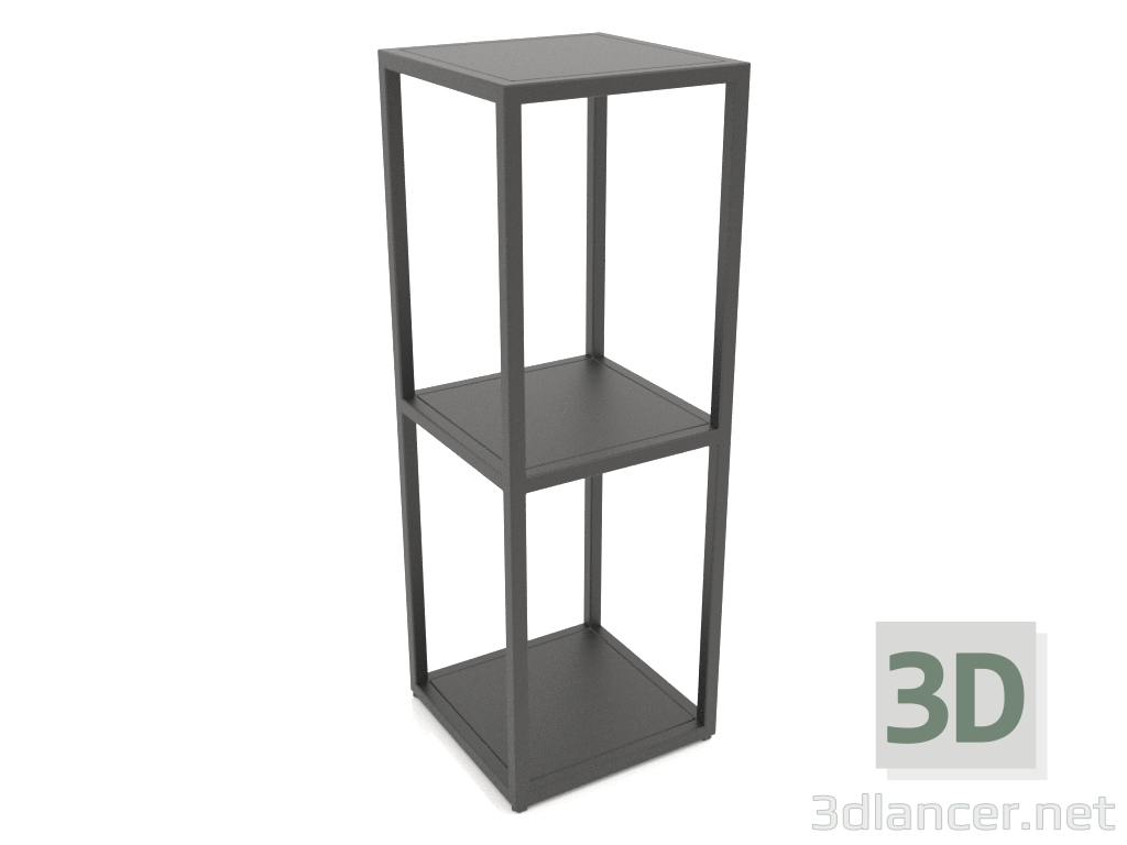 modello 3D Portaconsolle quadrato (METALLO, 30x30x86, 3 ripiani) - anteprima