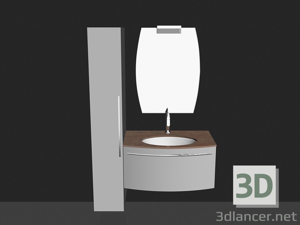 modello 3D Bagno per modulare canzone sistema 24 - anteprima