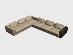 Sofa Infiniti LUX (coin, avec des étagères, 450h350)