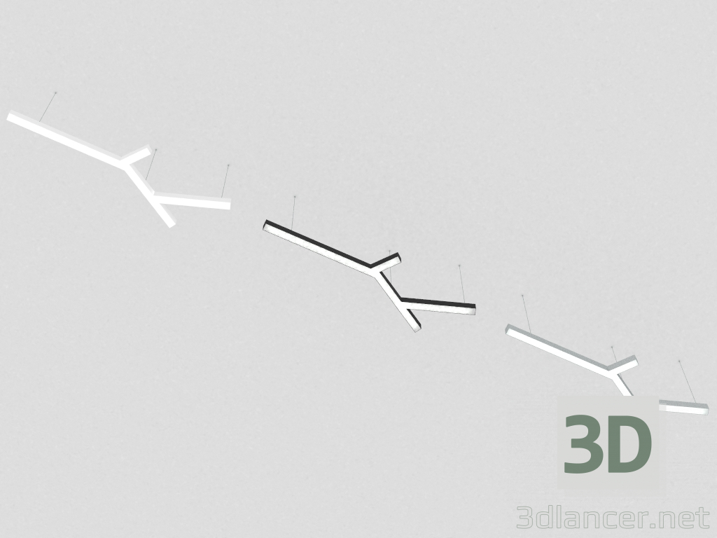 3D modeli Süspansiyon LED lamba (DL18516S051A77) - önizleme