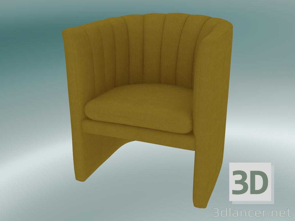 3D modeli Koltuk Loafer'ı (SC23, H 75cm, 65x70cm, Kadife 6 Karahindiba) - önizleme