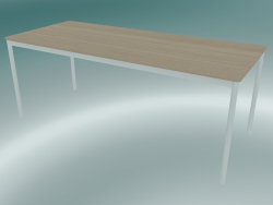 Mesa retangular Base 190x80 cm (Carvalho, Branco)