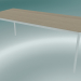 modèle 3D Base de table rectangulaire 190x80 cm (Chêne, Blanc) - preview