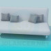 3D Modell Sofa mit Kissen - Vorschau