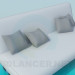 3D Modell Sofa mit Kissen - Vorschau