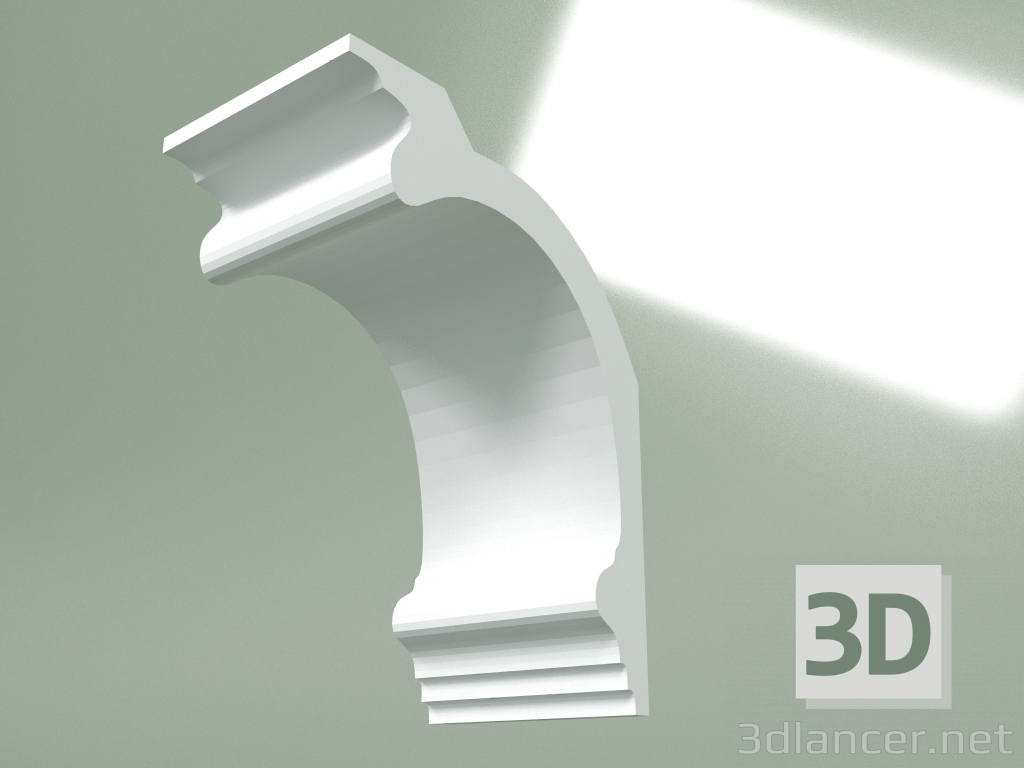 modèle 3D Corniche en plâtre (socle de plafond) KT262 - preview