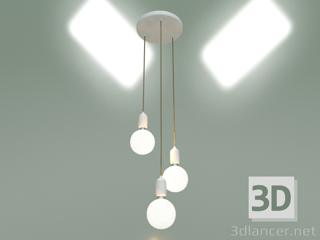 3d model Pendant lamp 50151-3 (white) - preview